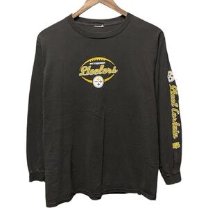 vintage Y2K Pittsburgh Steelers football long sleeve sports front graphic shirt